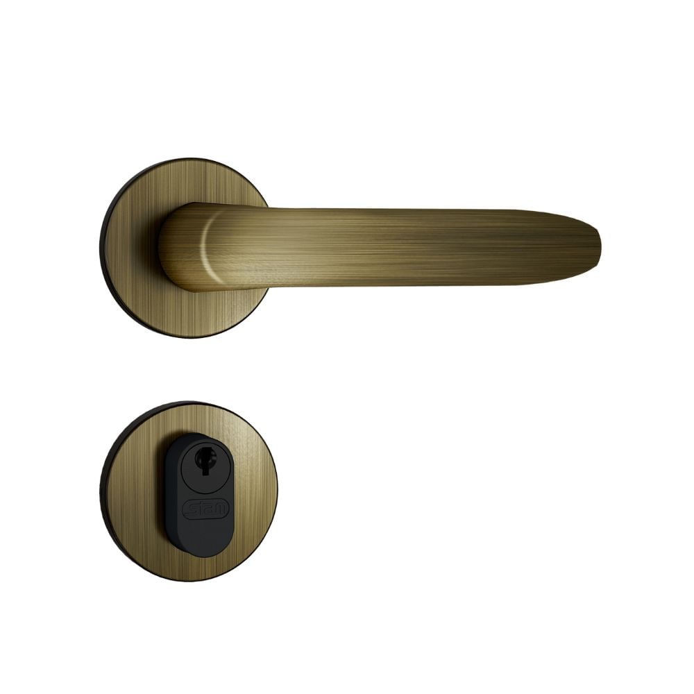 Fechadura Externa 803/11 Roseta Escovado Stam