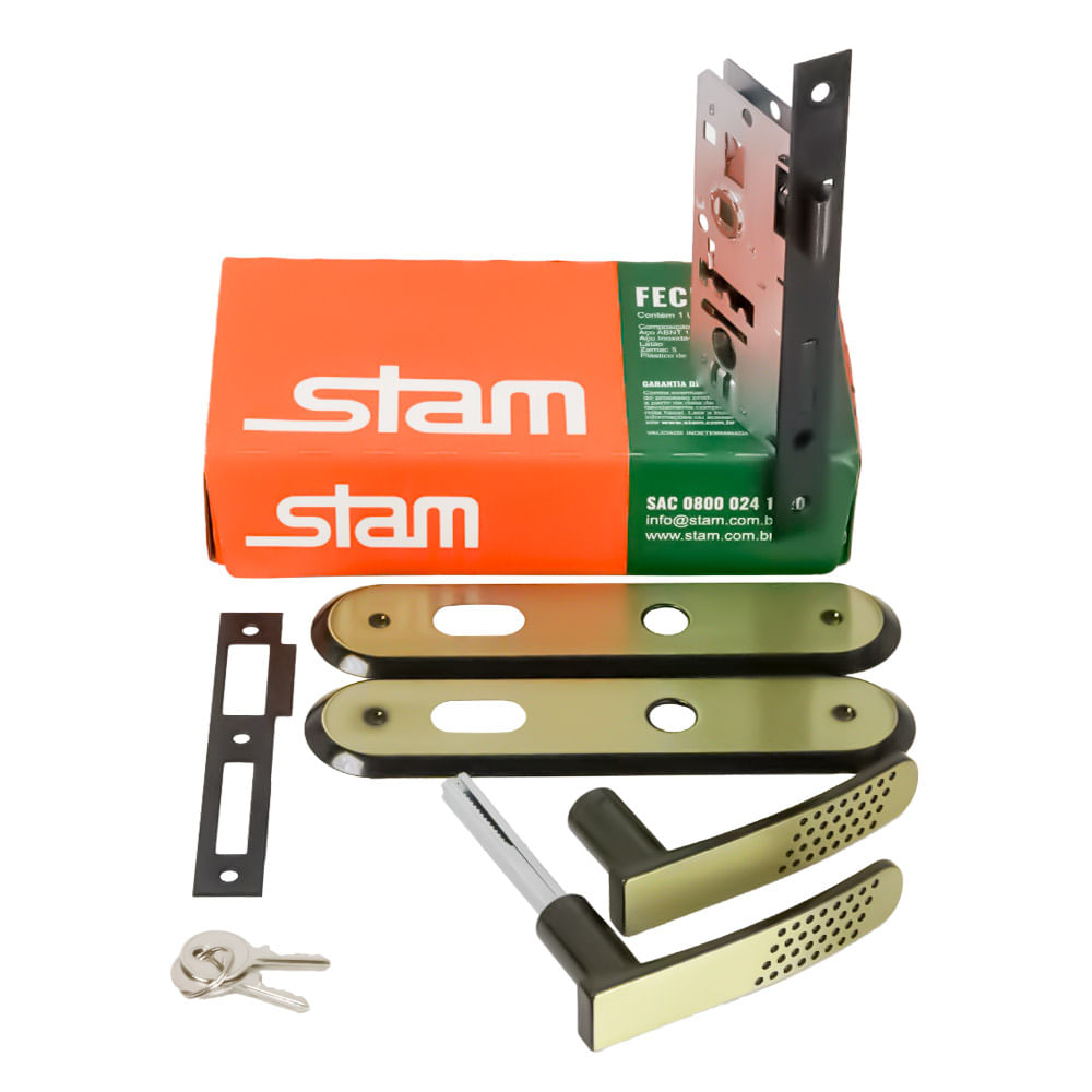 Encontraproduto.com.br - Fechadura 1801/21 Espelho Oxidado E-coat Stam