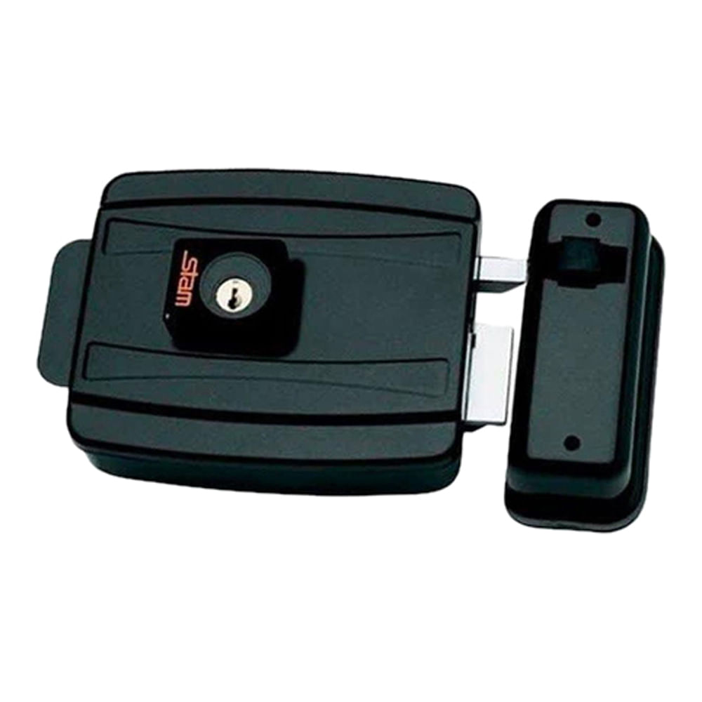 Fechadura Eletrica Stam Abre para Fora 40 MM Grafite