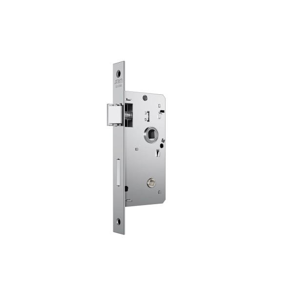 Encontraproduto.com.br - Fechadura Stam Inox Cromada 40 Mm Roseta Quadrada Banheiro / Wc