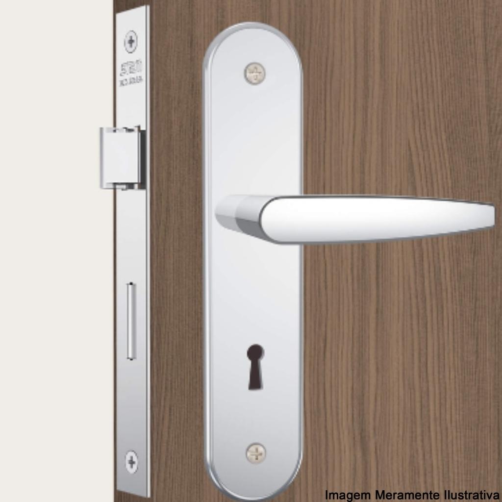 Encontraproduto.com.br - Fechadura Interna Zamac Stam 814/33 Espelho Acabamento Inox 40mm