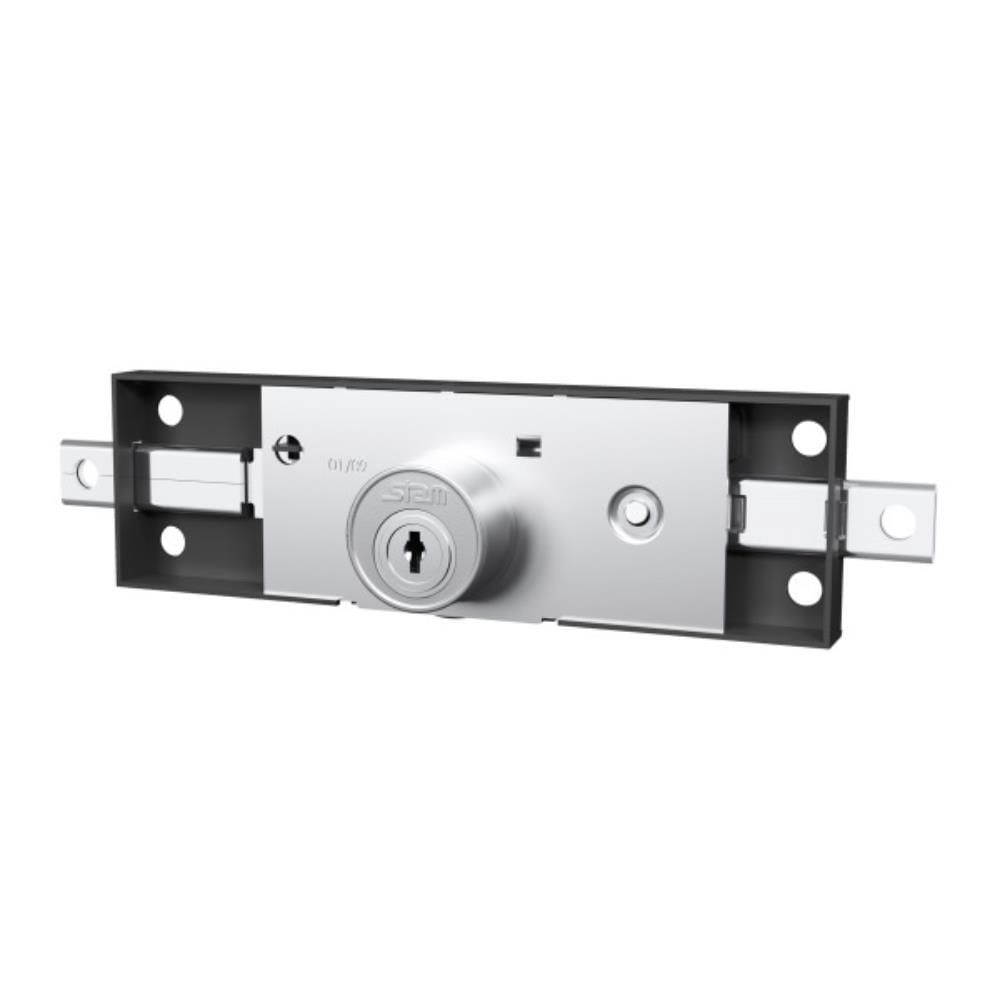 Encontraproduto.com.br - Fechadura Porta de Enrolar Simples 201 Preto Fosco