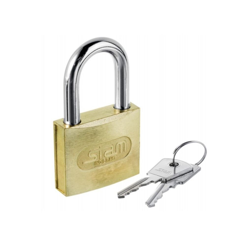 Encontraproduto.com.br - Cadeado 30mm Latonado Stam