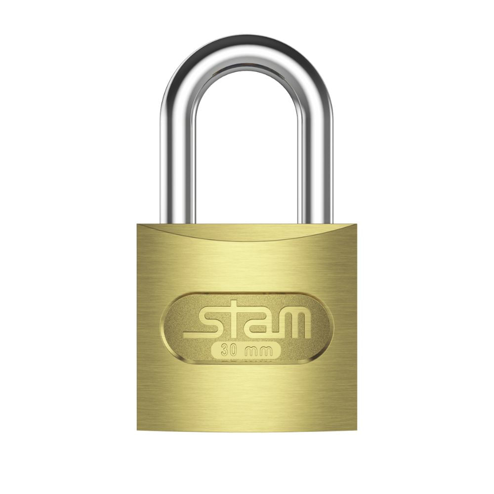 Encontraproduto.com.br - Cadeado 30mm Latonado Stam