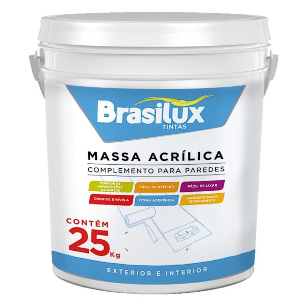 Encontraproduto.com.br - Massa Acrilica Parede Uso Externo/interno Brasilux 25kg