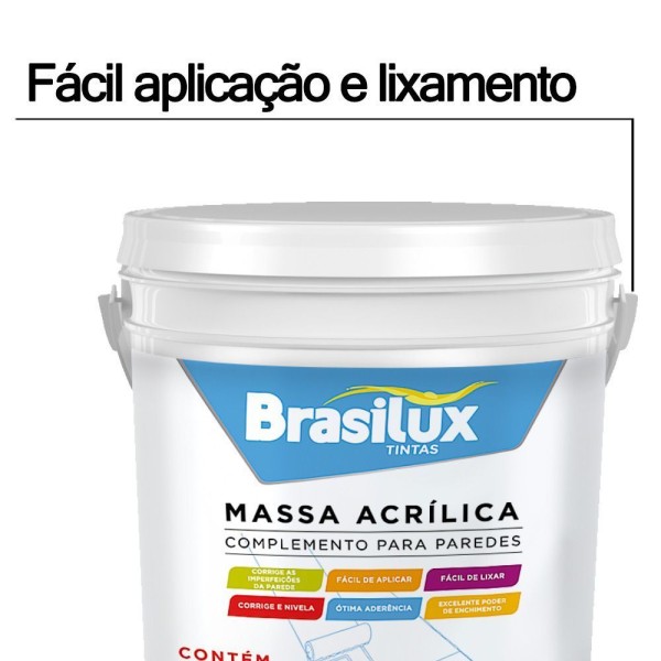 Encontraproduto.com.br - Massa Acrilica Parede Uso Externo/interno Brasilux 25kg