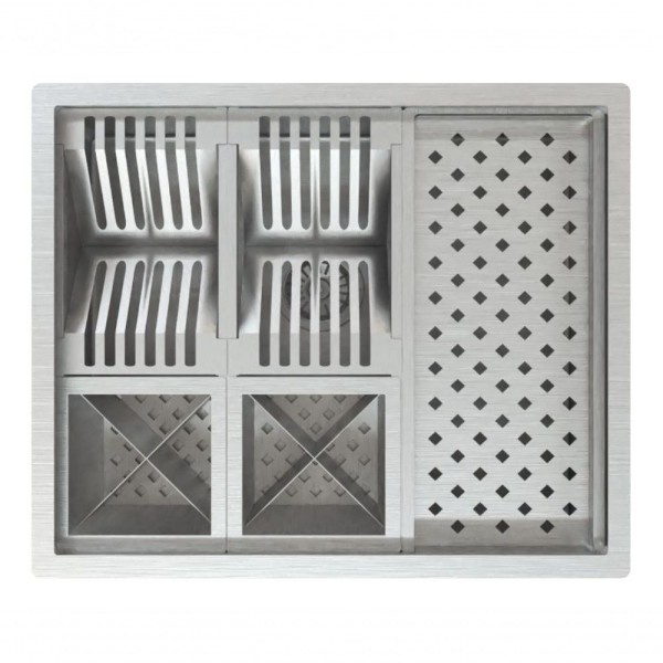 Encontraproduto.com.br - Calha Varanda Cozinha Escorredor Inox P/Talheres
