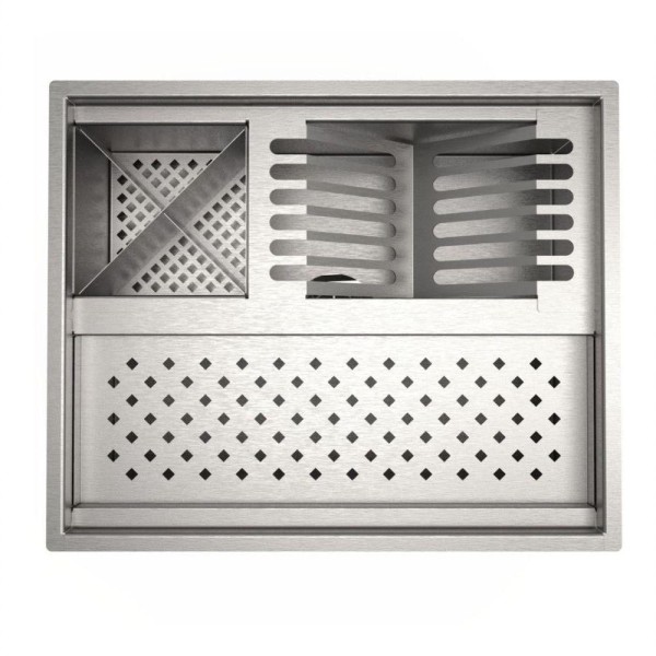 Encontraproduto.com.br - Conjunto Calha P/ 48 Cm Quadrada Inox