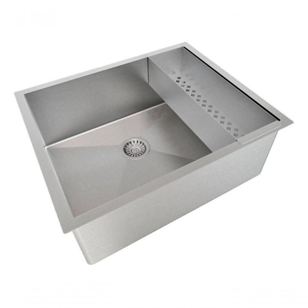 Encontraproduto.com.br - Cuba 50X40 Quadrada De Inox Com Escorredor