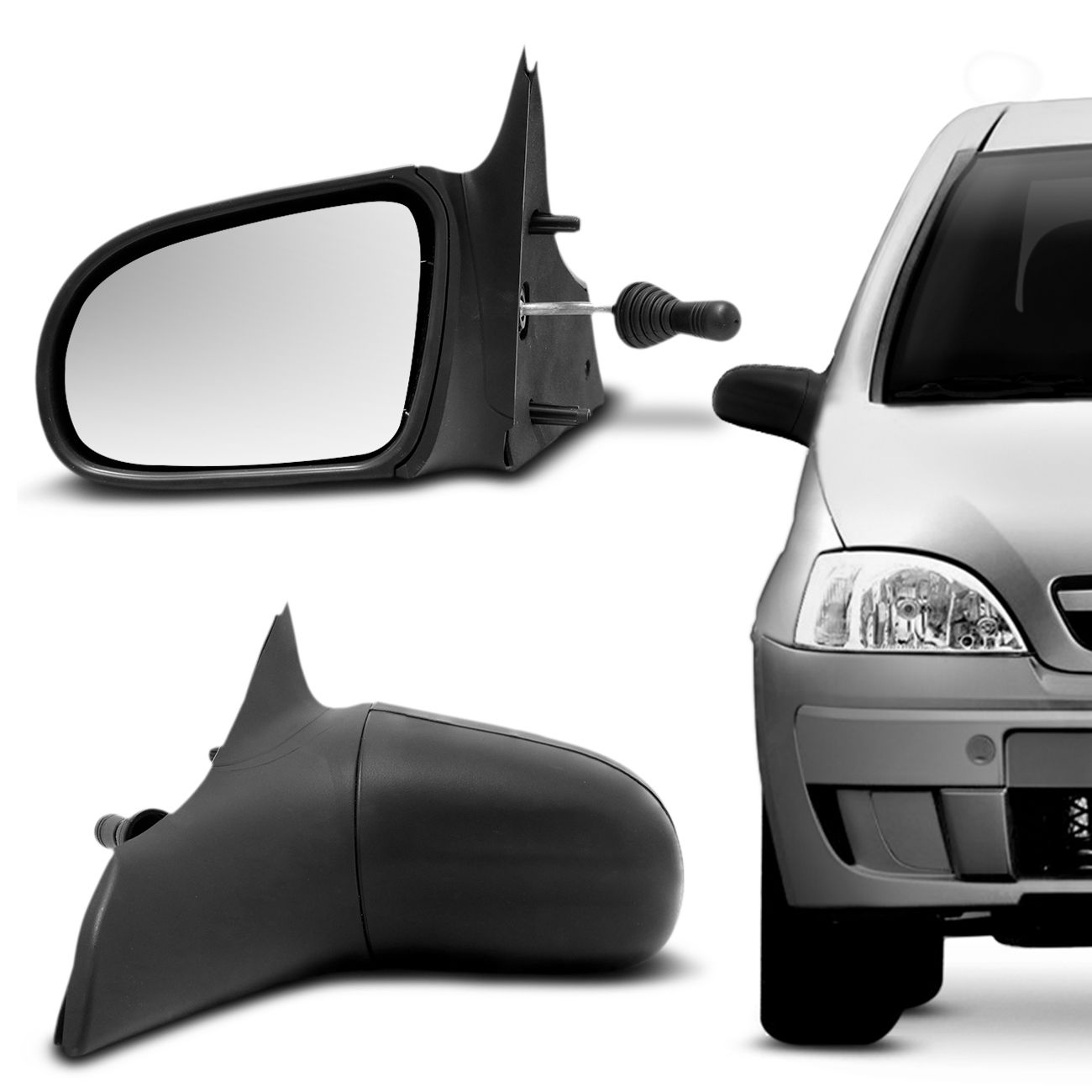 Encontraproduto.com.br - Retrovisor Manual Corsa 94 95 96 97 98 99 2000 2001 2002 2003 2004 2005 2006 2007 2008 2009 Controle