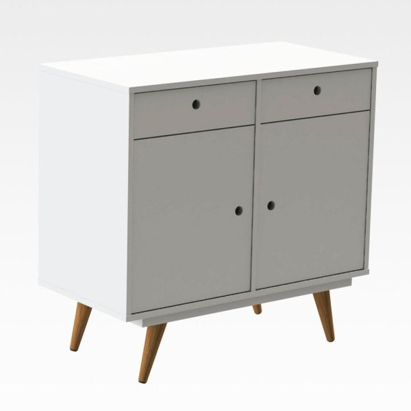 Encontraproduto.com.br - Aparador Buffet Retrô 90 Branco - Cor: Branco