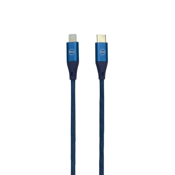 Encontraproduto.com.br - Cabo Lightning para USB-C (3º Geração) iPlace, 1,2 metros, Azul