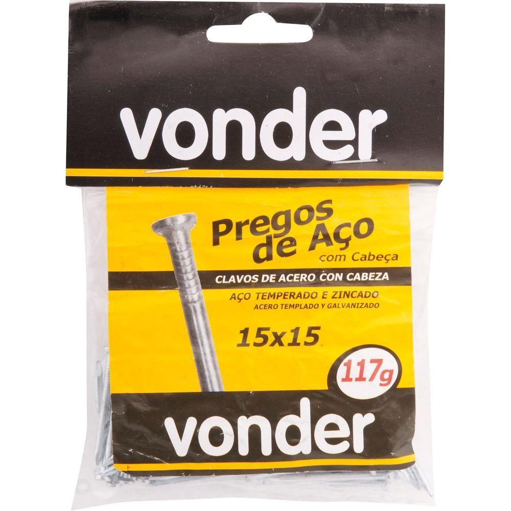 Encontraproduto.com.br - Pacote Com 100 Pecas Prego Aco Com Cabeca 8 X 8 Vonder Nf