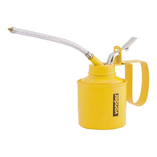 Encontraproduto.com.br - Almotolia Metálica de Gatilho 250ml com Bico Flexível de Plástico Vonder