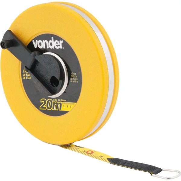 Encontraproduto.com.br - Trena Fibra 20Mx12,5Mm Longa Fechada - Vonder