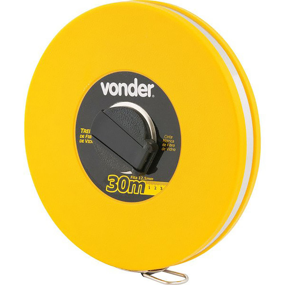 Encontraproduto.com.br - Trena fibra 30mx12,5mm longa fechada - Vonder