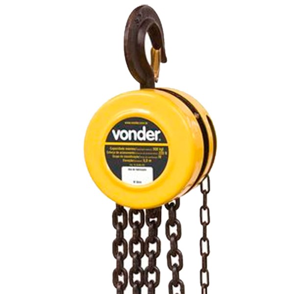 Encontraproduto.com.br - Talha Manual Vonder 2,0 tf e Elevação 3 Metros