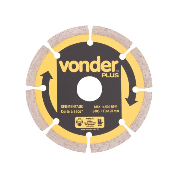 Encontraproduto.com.br - Disco Diamantado Segmentado 110mm Plus V3 Vonder