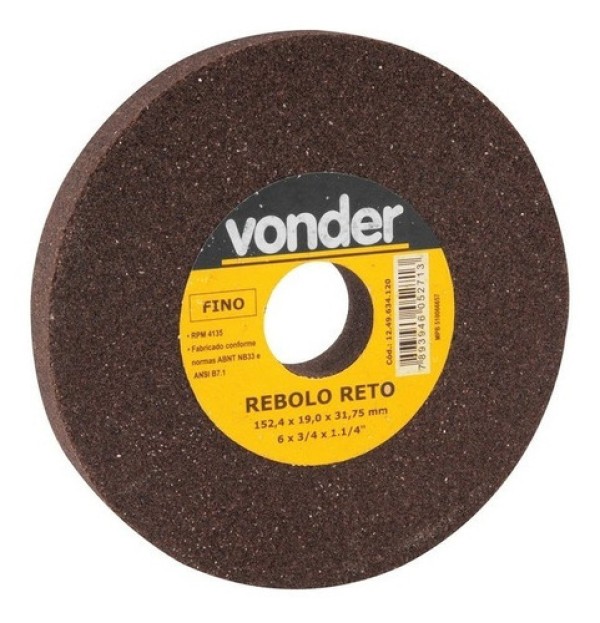 Rebolo reto 6x3/4
