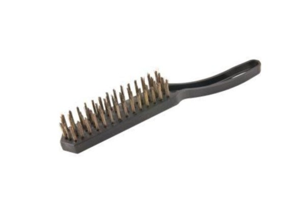 Escova manual aço 3 fileiras cabo plástico - Vonder