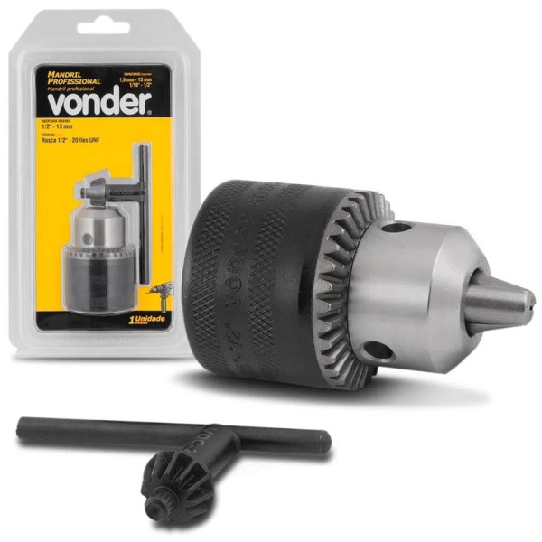 Encontraproduto.com.br - MANDRIL 13MM-1/2ROSCA1/2PROF.VONDER