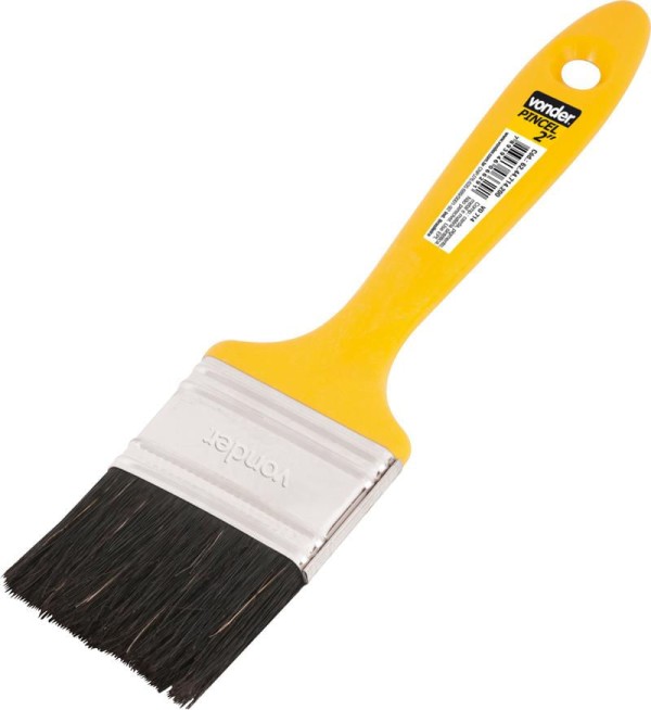Encontraproduto.com.br - Pincel 4  Cerdas Pretas Cabo Plástico Para Tintas Óleo E Esm