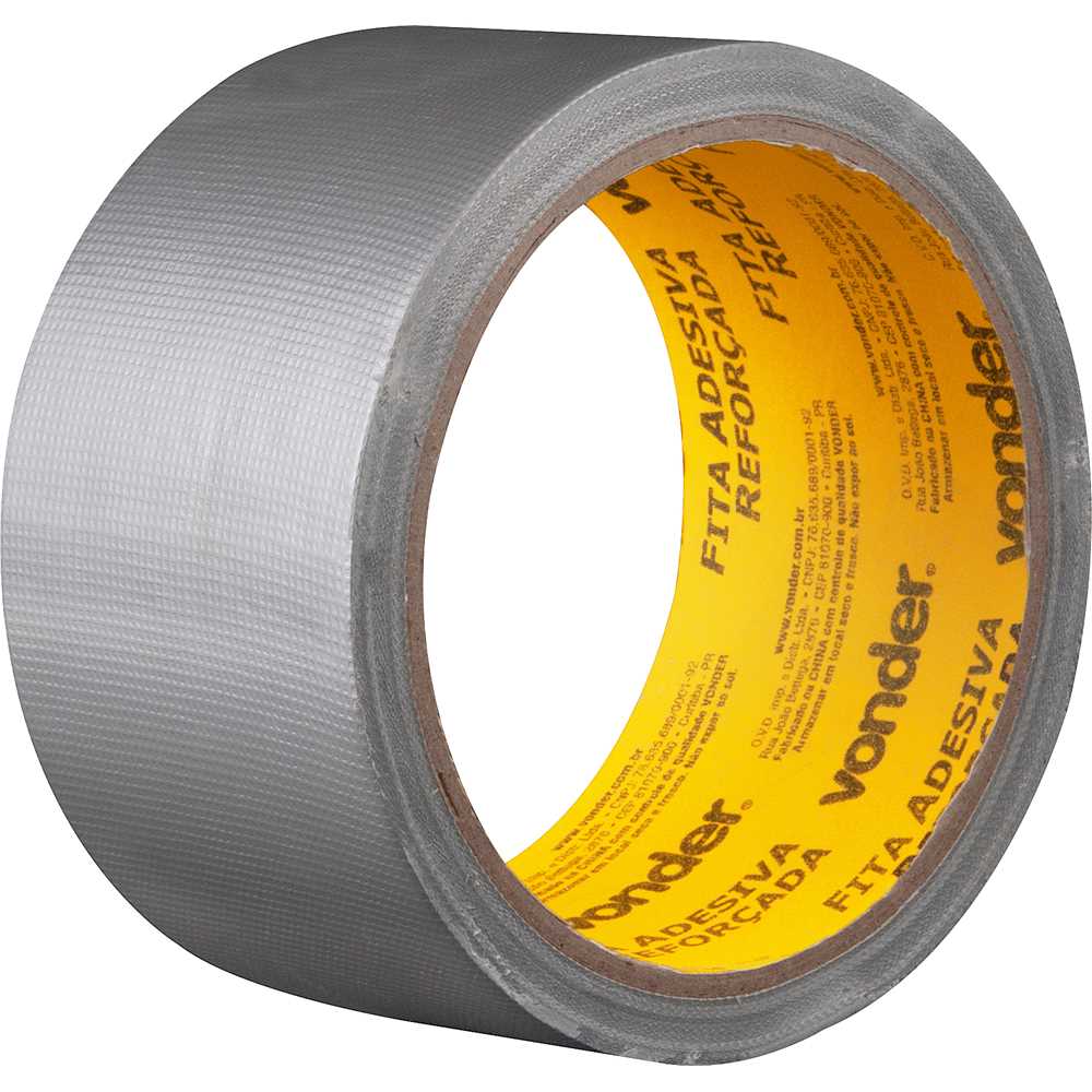 Encontraproduto.com.br - Fita Autoadesiva Reforçada 50mmx10m Prata Vonder