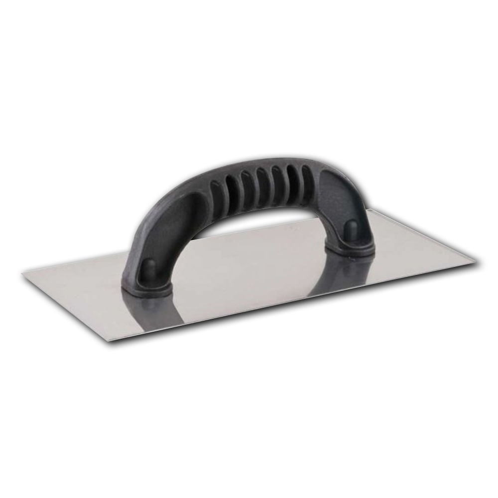 Encontraproduto.com.br - Desempenadeira Aço Lisa 12,0x25,5cm Cabo Plástico Fechado -