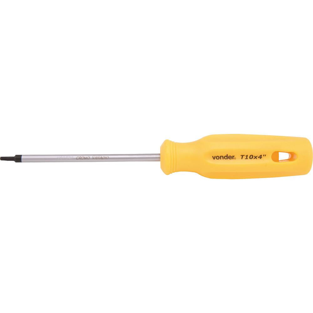 Encontraproduto.com.br - Chave torx t-10 com cabo reto cromo vanádio - Vonder