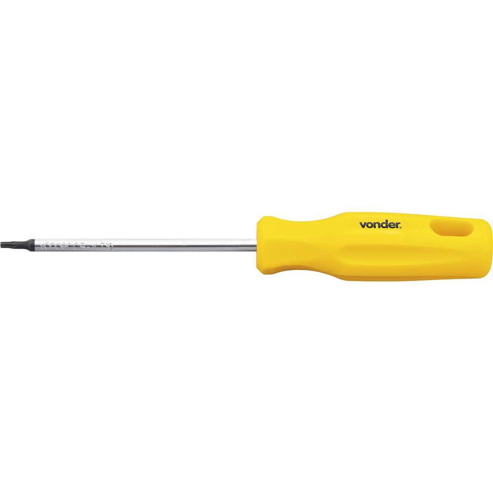 Encontraproduto.com.br - Chave torx t-10 com cabo reto cromo vanádio - Vonder