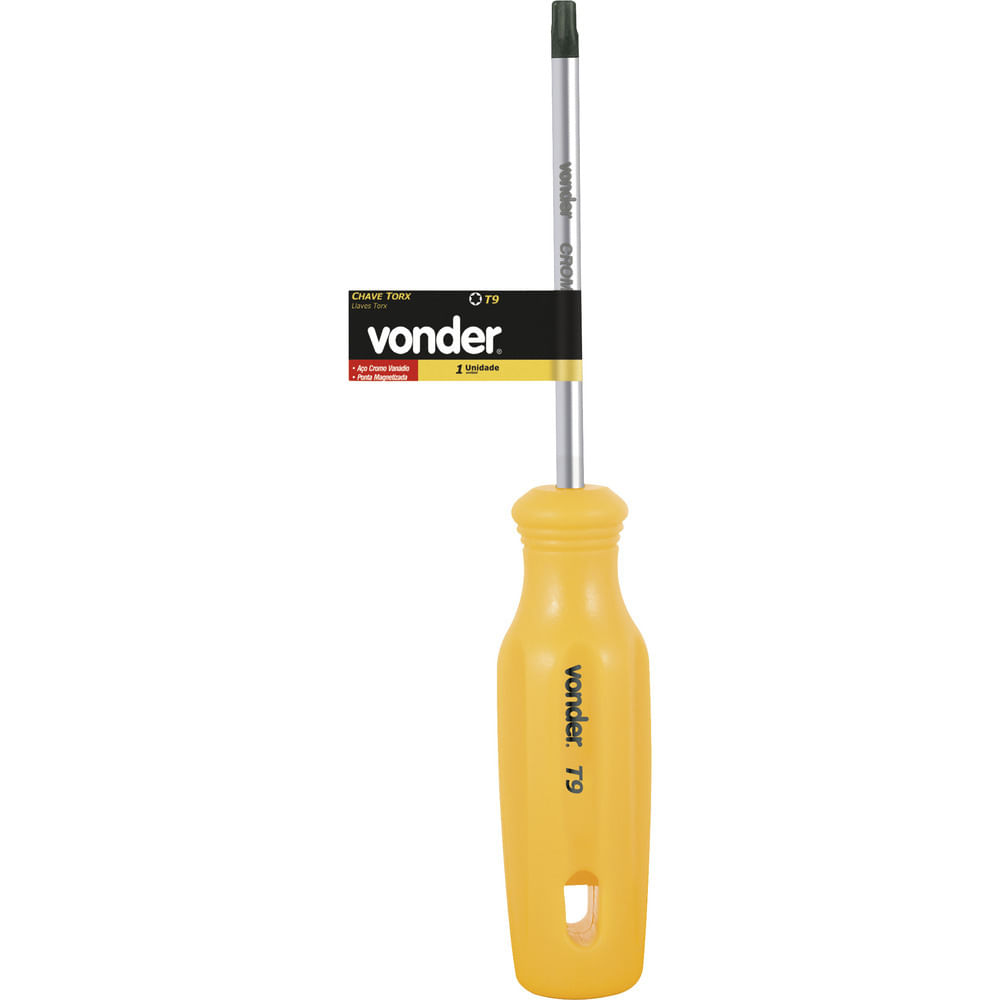 Encontraproduto.com.br - Chave torx t-25 com cabo reto cromo vanádio - Vonder