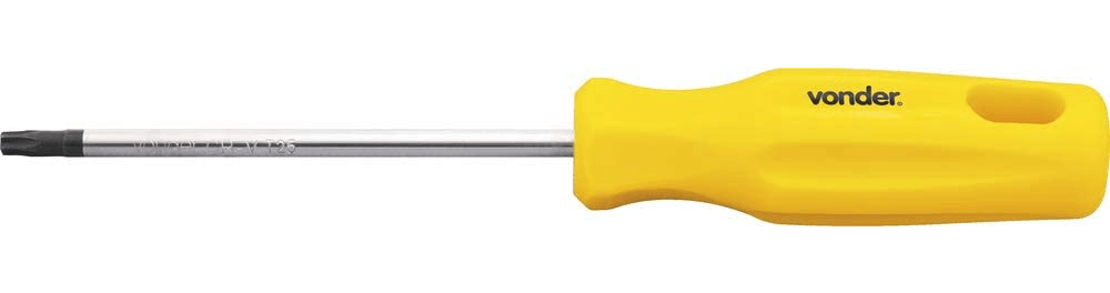 Encontraproduto.com.br - Chave torx t-25 com cabo reto cromo vanádio - Vonder