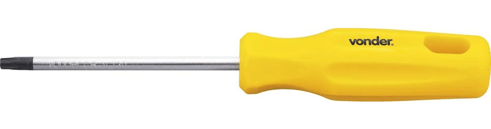 Encontraproduto.com.br - Chave torx t-30 com cabo reto cromo vanádio - Vonder