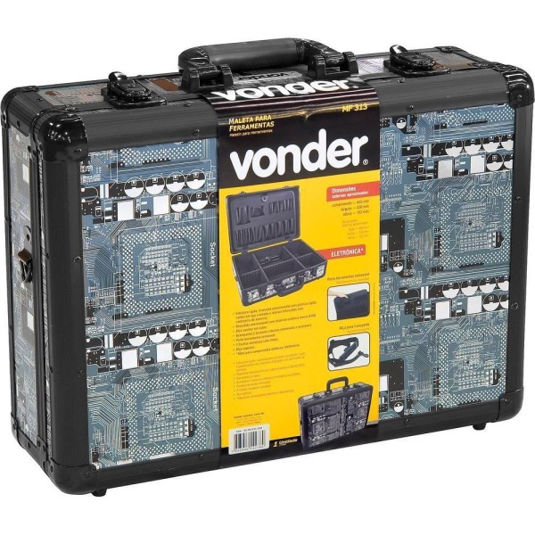 Encontraproduto.com.br - Maleta Para Ferramentas Profissional 455 Mm X 330 Mm X 152 Mm Mfv 313 Vonder