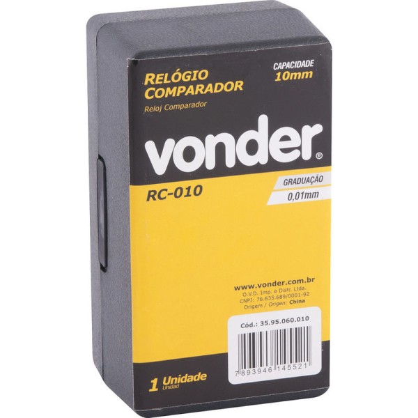 Encontraproduto.com.br - Relógio Comparador 10mm Analógico Rc010 - Vonder
