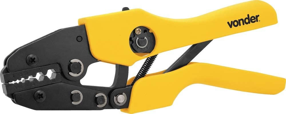 Encontraproduto.com.br - Alicate Crimpador para Terminais Não Isolados 0.50A 6.5mm AP-051 Vonder