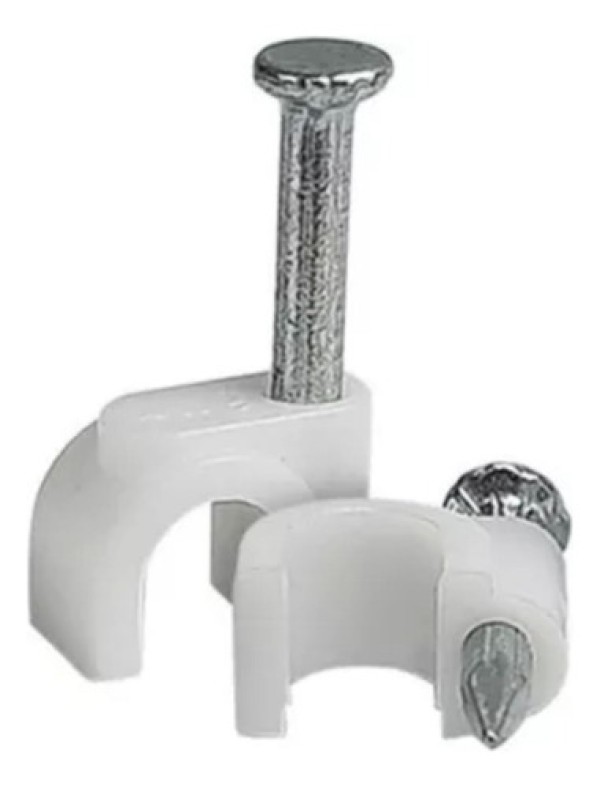 Grampo para fios 6mm² branco redondo com 20 peças - Vonder