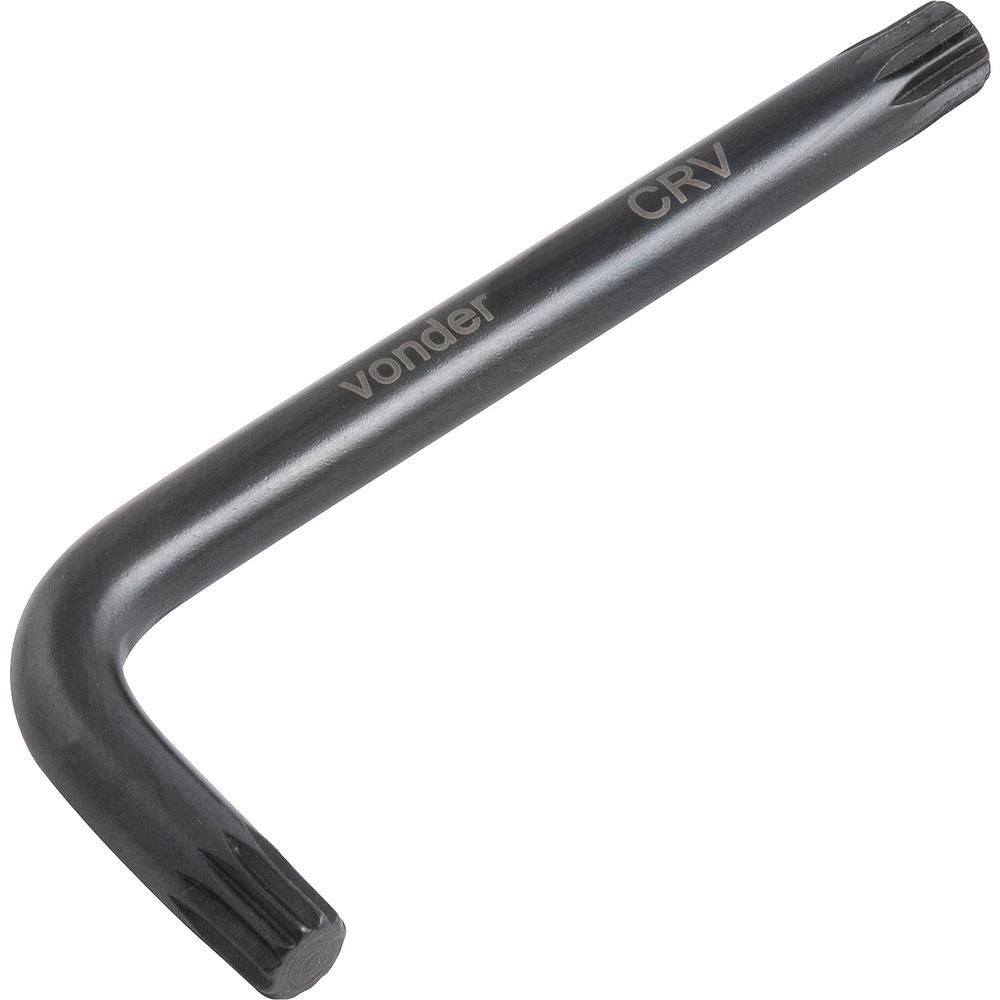 Chave multidentada 10mm tipo L curta cromo vanádio - Vonder