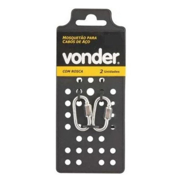 Encontraproduto.com.br - Mosquetão Com Trava 4x40mm 2 Peças Vonder