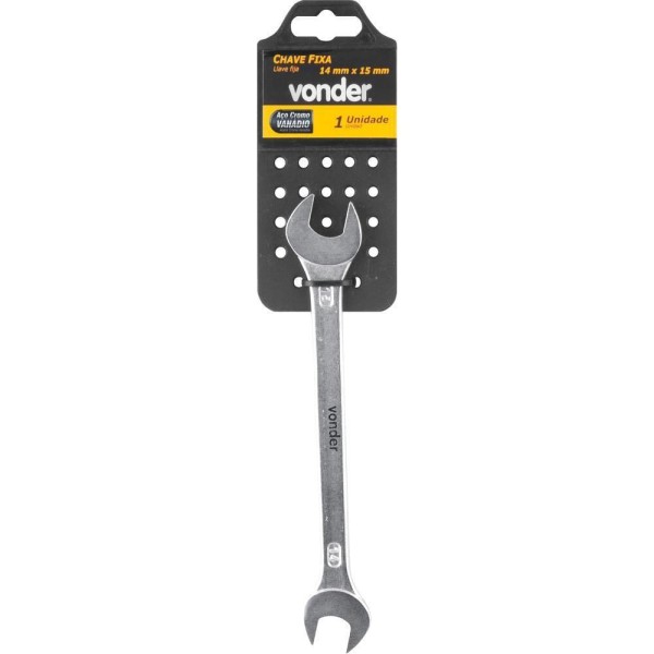 Encontraproduto.com.br - Chave Fixa 14 mm x 15 mm em Aço Cromo Vanádio Vonder