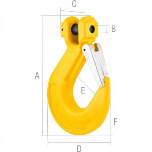 Encontraproduto.com.br - Gancho clevis 16mm 8,0t c/ trava uso industrial Vonder Plus
