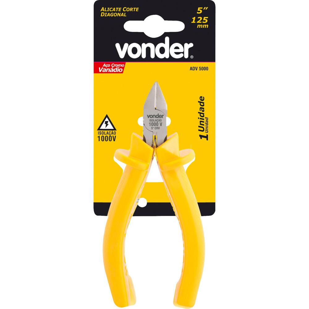 Encontraproduto.com.br - Mini Alicate Corte Diagonal 5 Vanádiun Isolado 1000v Vonder