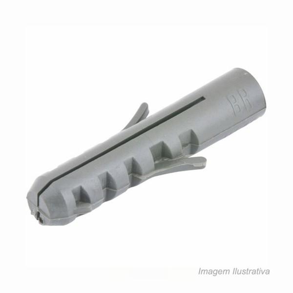 Encontraproduto.com.br - Bucha plástica 10x50mm com anel com 250 peças - Vonder