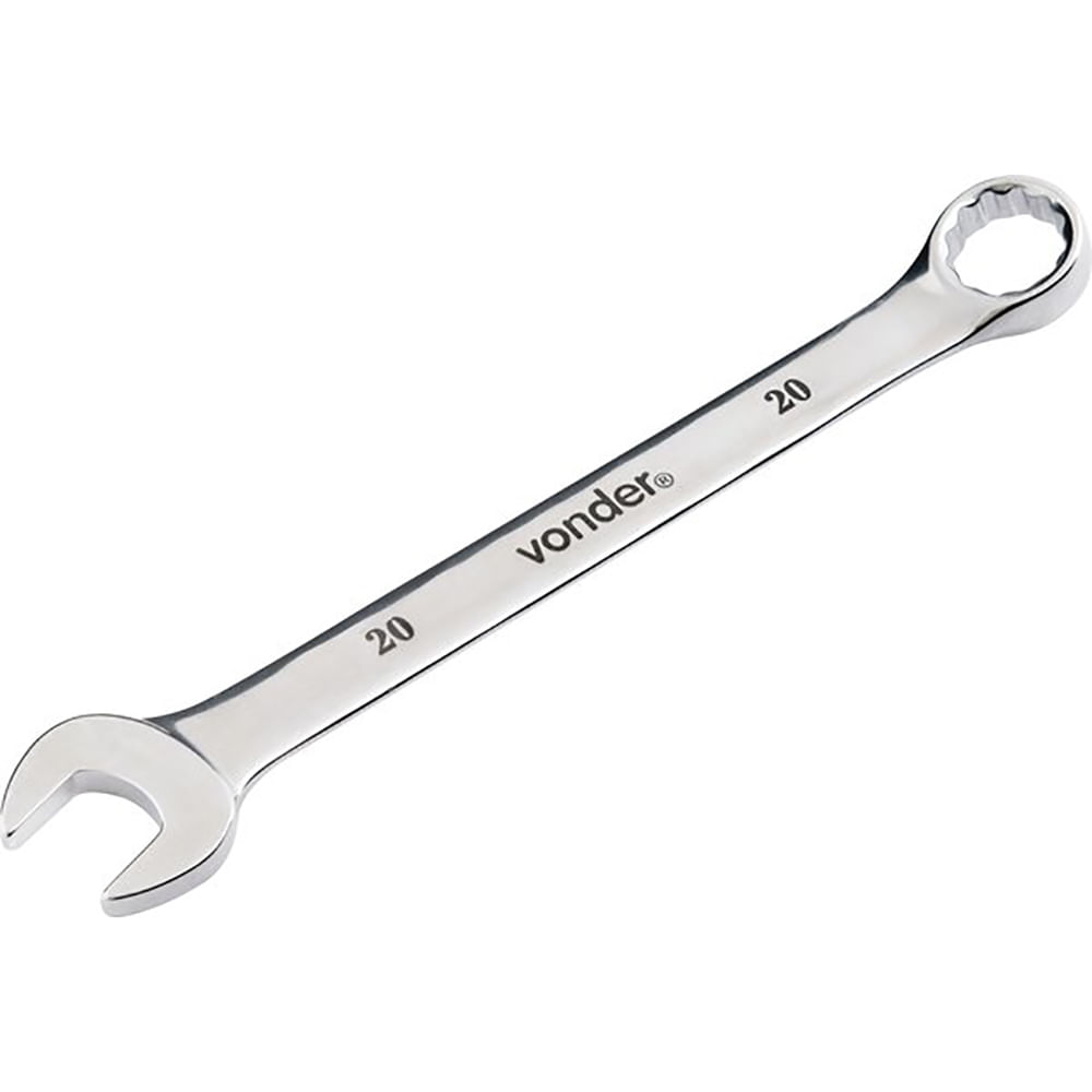 Encontraproduto.com.br - Chave Combinada 20MM Em Aço Cromo Vanádio Cromada Encarelada Vonder