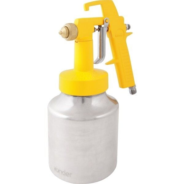 Encontraproduto.com.br - Pistola Para Pintura Com Caneca Em Alumínio Tipo Sucção Ar Direto PDV 1 Vonder