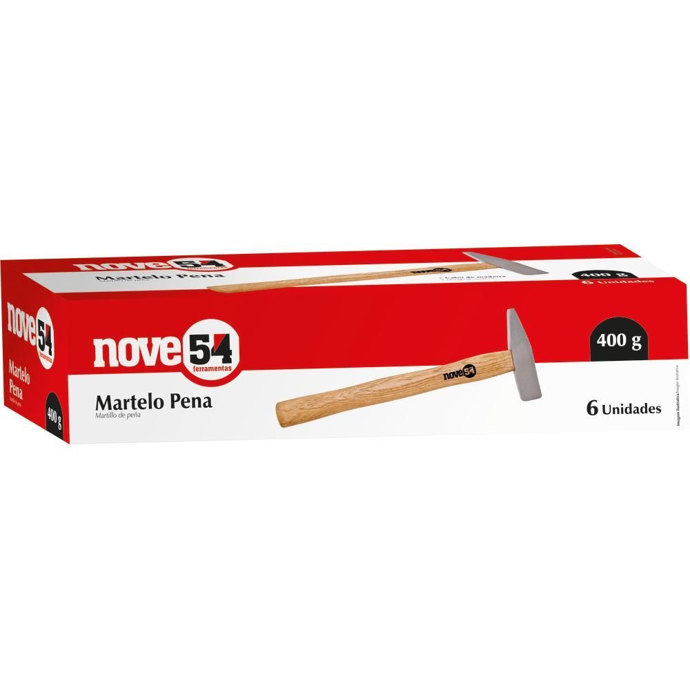 Encontraproduto.com.br - Martelo pena 100g aço forjado cabo madeira - Nove54