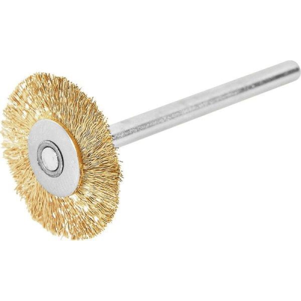 Encontraproduto.com.br - Escova circular 20mm latão c/ haste p/ microrretífica Vonder