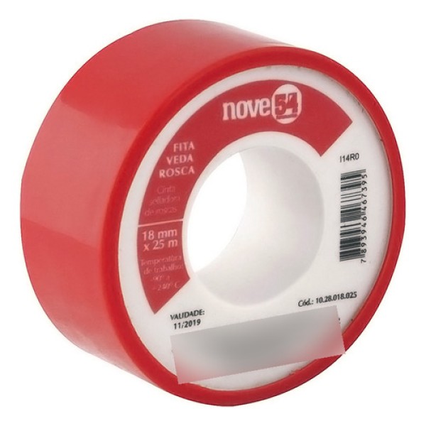 Fita veda rosca 12mmx20m ptfe teflon - Nove54