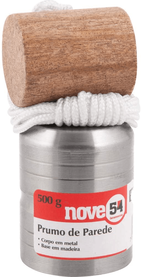 Encontraproduto.com.br - Prumo de parede 500g corpo metal - Nove54