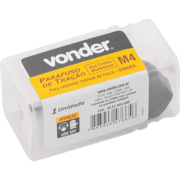 Encontraproduto.com.br - Parafuso de tração p/ rebitador manual de rosca m4 Vonder